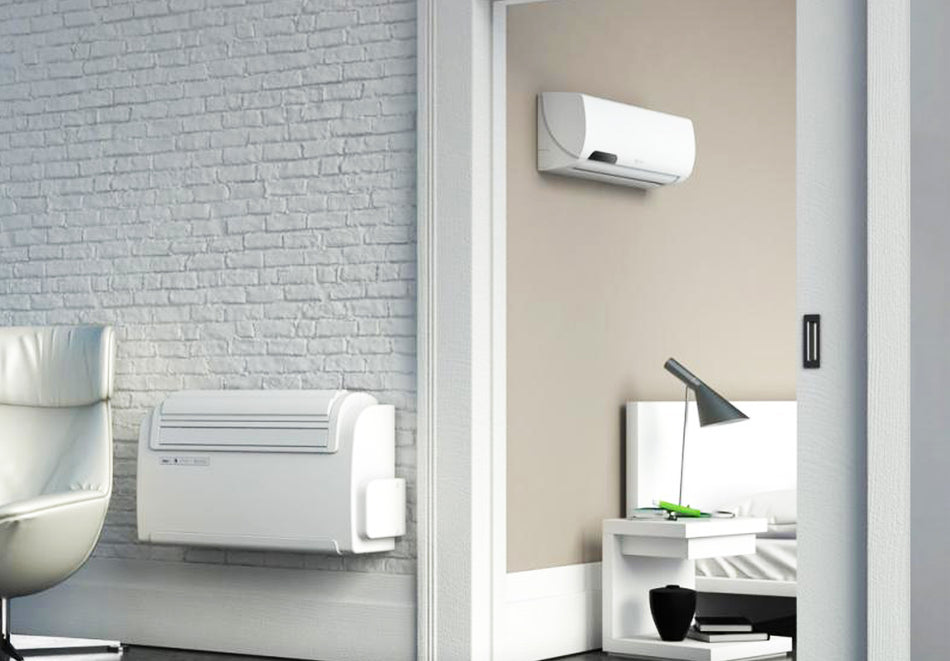 KLIMAANLAGE SPLIT OHNE AUSSENGERÄT UNICO TWIN Wandgerät und Truhengerät Set